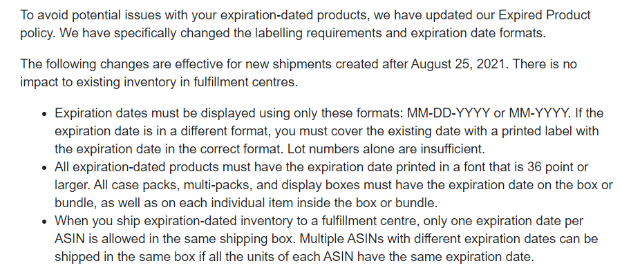 亞馬遜加拿大站發布公告，更新到期商品政策
